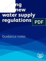 New Water Supply Regulations Guidance Notes