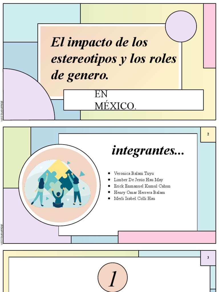 Estereotipos y Roles de Género en México | PDF | Ciencias sociales ...