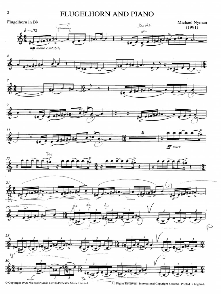 Flugelhorn and Piano Michael NymanFlugelpdf PDF