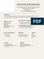 Beige Clean Lines Marketing Executive Resume