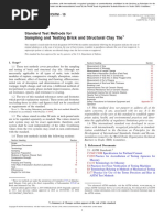 Sampling and Testing Brick and Structural Clay Tile: Standard Test Methods For