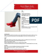Sweet Slipper Socks: by Rohn Strong For Premier Yarns Level: Intermediate