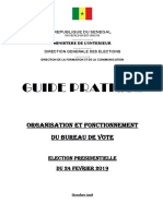 GUIDE ORGANISATION ET FONCTIONNEMENT DU BUREAU DE VOTE oct. 2018