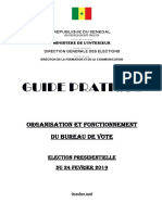 GUIDE ORGANISATION ET FONCTIONNEMENT DU BUREAU DE VOTE Oct. 2018