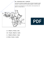 Avaliação de Geografia sobre Demografia e Desigualdade Social no Brasil