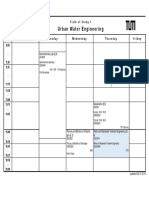 MSc Environmental Engineering Winter Term Timetable