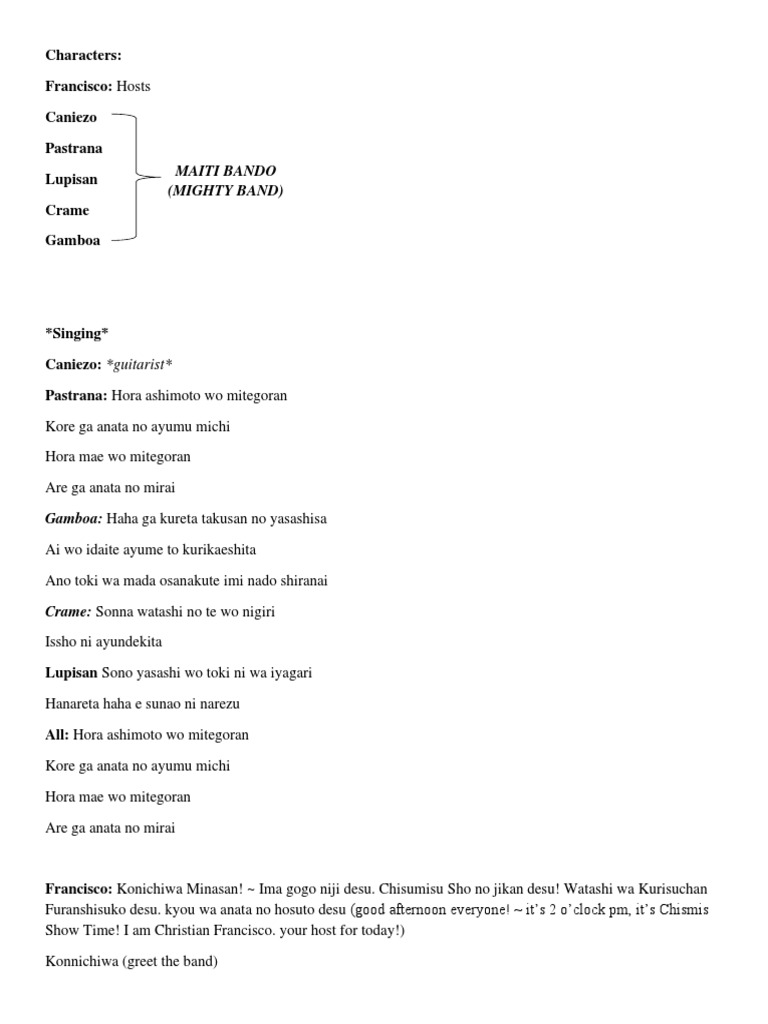 Task Performance Script - Group8 | PDF | Language Arts & Discipline | Art