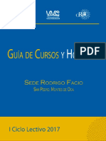 Guia de Cursos y Horarios I-2017 Sede RodrigoFacio