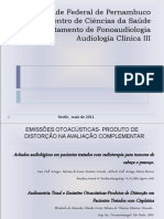 Emissões Otoacústicas Produto de Distorção Na Avaliação Complementar