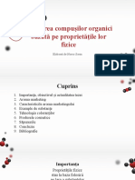 Utilizarea Compuşilor Organici Bazată Pe Proprietăţile Lor Fizice