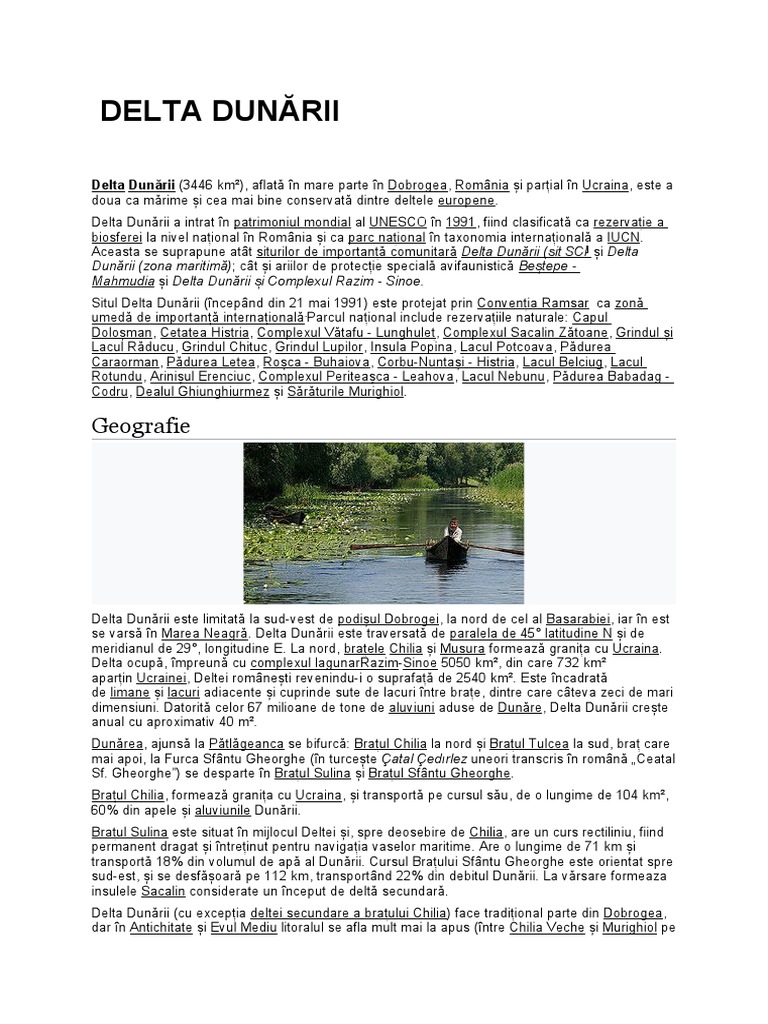 Delta Dunării | PDF