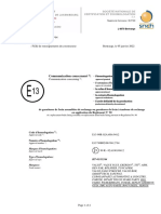 Communication Concernant:: - Rapport Technique - Fiche de Renseignements Du Constructeur Bertrange, Le 05 Janvier 2022