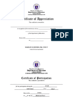 Deped Standard Certificate Templates