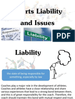 Sports Liability and Issues