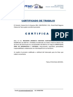 Certificado de Trabajo