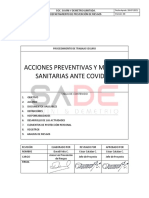 PTS de Acciones Preventivas y Medidas Sanitarias Ante Covid-19