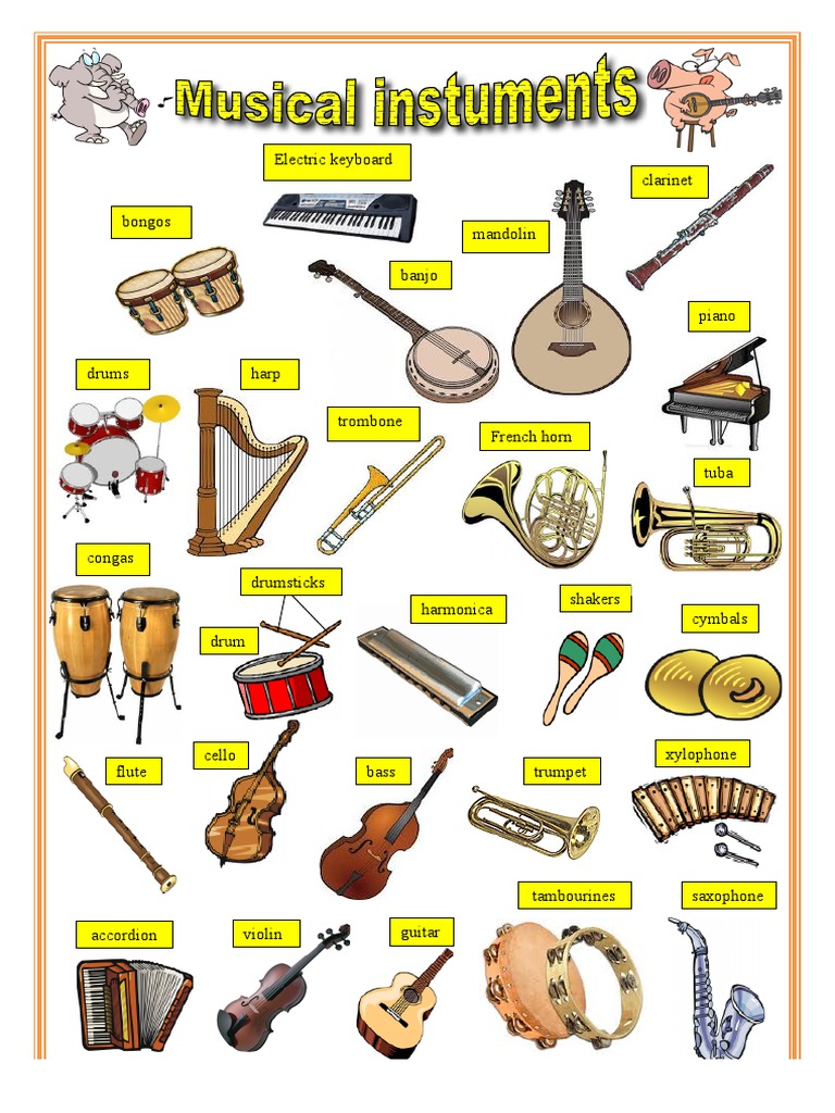 Musical Instruments Pictionary | PDF