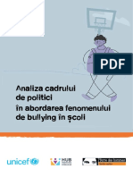 Analiza Cadrului de Politici În Abordarea Fenomenului de Bullying În Școli