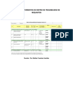 Ejemplos de Formatos de Matriz de Trazabilidad de Requisitos