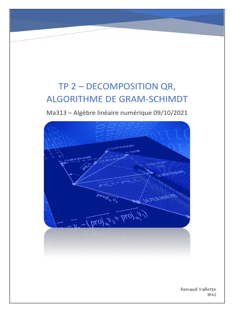 Algorithme de Gram-Schmidt en Python | PDF | Matrice (Mathématiques ...