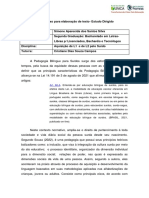 Estudo Dirigido Disciplina Aquisição de L1 e de L2 Pelo Surdo