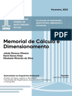 Memorial Dimensionamento Rede Esgoto e Água