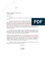 Carta Banco Levantamiento Embargo Modelo 2