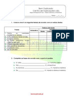 2.3 Ficha Formativa - Verbos Transitivos e Intransitivos