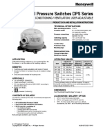 Differential Pressure Switches DPS Series: For Air Conditioning / Ventilation, User-Adjustable