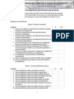 Diagnóstico de procesos y documentación empresarial