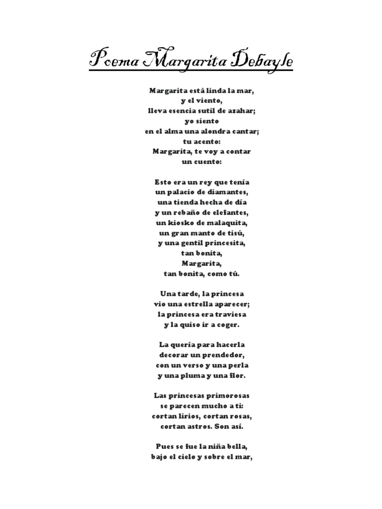 Poema Margarita Debayle PDF