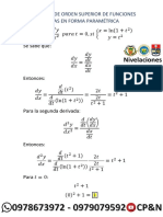 Derivadas de Orden Superior de Funciones Dadas en Forma Paramétrica