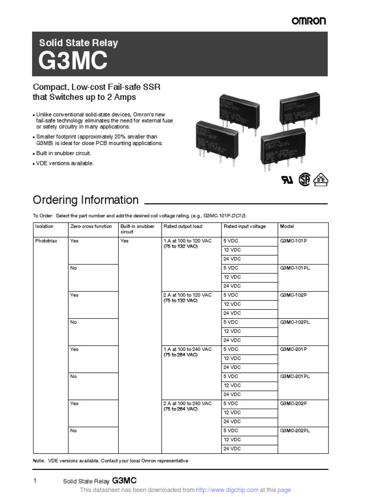 Ordering Information: Solid State Relay | PDF | Relay | Power Supply