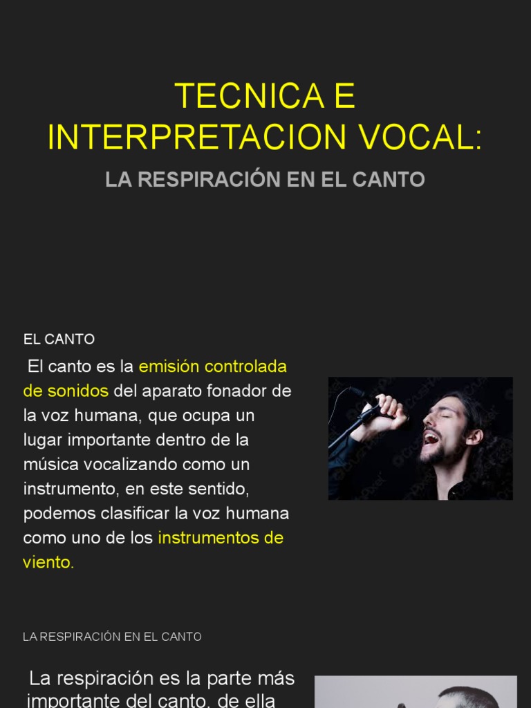 Técnica e Interpretación Vocal - La Respiración y El Canto | PDF