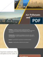 Air Pollutants and Treatment