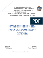 División Del Territorio Nacional para La Seguridad y Defensa Del Pais
