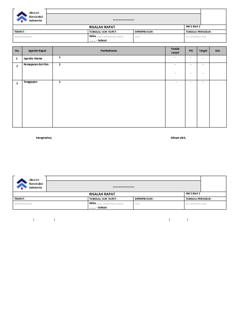 Contoh MOM | PDF