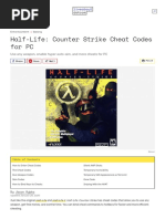 Half-Life - Counter Strike Cheat Codes For PC