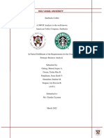 Starbucks SWOT Analysis and Strategy Optimization