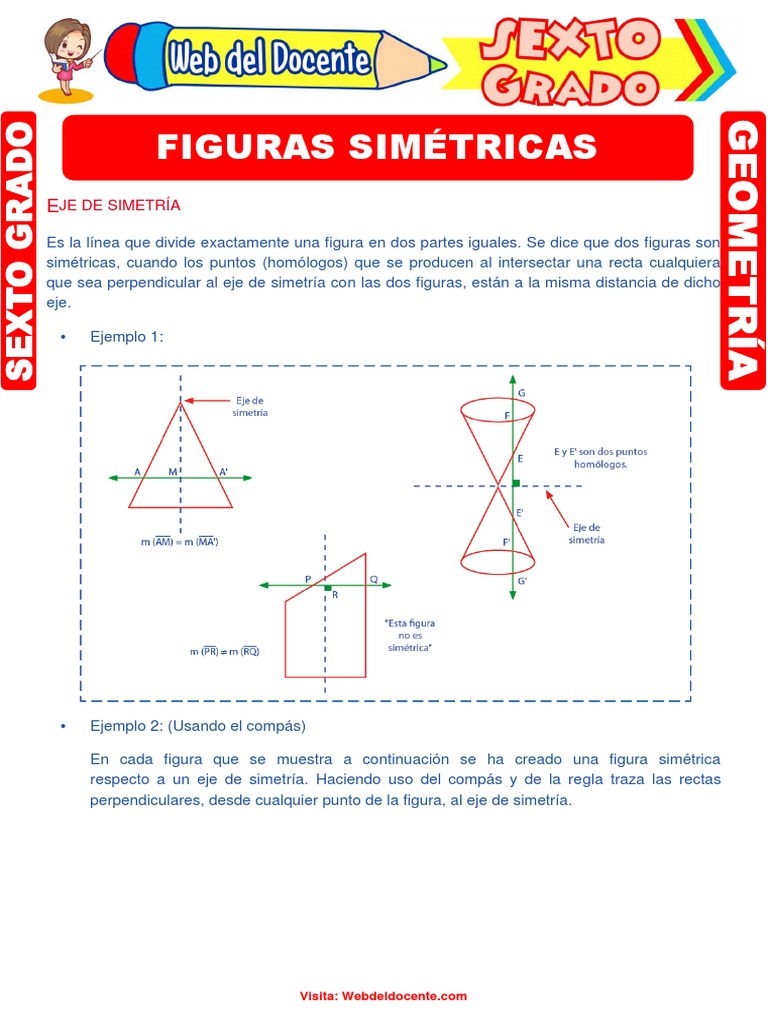 Figuras Simétricas para Sexto Grado de Primaria | PDF