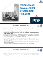 Sosialisasi DAK Fisik TA 2022