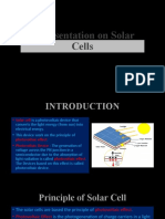 A Presentation On Solar Cells