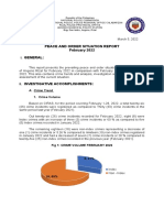 Peace and Order Situation Report February 2022 General:: A. Crime Trend