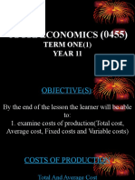 Igcse Economics: Term One (1) Year 11