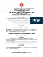 The Motor Vehicles Ordinance 1983 Ordinance No LV of 1983