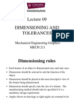 Dimensioning and Tolerances: Mechanical Engineering Graphics MECH 211
