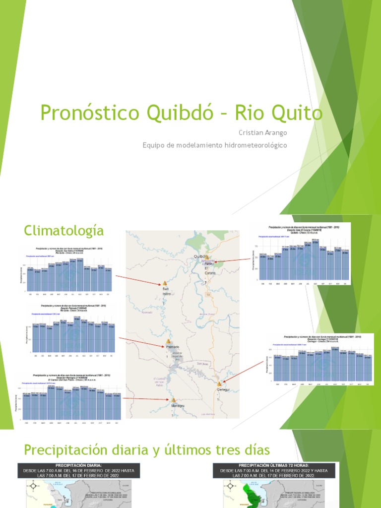 Pronóstico Quibdó Rio Quito PDF Precipitación Desastres naturales
