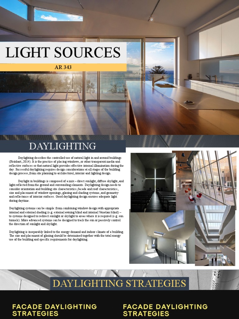 Daylighting and Light Source Overview | PDF | Fluorescent Lamp | Lighting