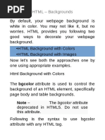 HTML - Backgrounds: Note