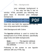 HTML - Decorate Webpage Background